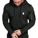 Manfinity Homme Sudadera Con Capucha De Manga Larga Para Hombre Con Cordon