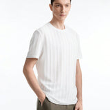 Manfinity Basics Camiseta De Punto De Manga Corta Con Cuello Redondo Para Hombre