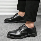 Zapatos Para Hombre De Negocios, Impermeables, Resistentes Al Deslizamiento, Versatiles, Transpirables, Color Negro, Adecuados Para Oficina, Ropa Casual, Trabajo Y Presentaciones