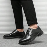 Zapatos Para Hombre De Negocios, Impermeables, Resistentes Al Deslizamiento, Versatiles, Transpirables, Color Negro, Adecuados Para Oficina, Ropa Casual, Trabajo Y Presentaciones