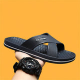 Chanclas De Verano Masculinas, Sandalias Antideslizantes De Una Correa, Estilo Coreano