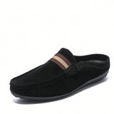 Zapatos de hombre Casual Slip-On Loafers, pantuflas con superficie suave y antideslizante para uso interior/exterior con estilo