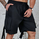 Manfinity EMRG Shorts Elegantes De Carga Para Hombre Con Cintura De Ajuste Y Bolsillos 3d