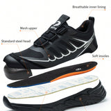 Zapatos De Seguridad Con Puntera De Acero Para Hombres Zapatos De Trabajo Transpirables Antichoque Y Antiperforacion Ligeros Y Comodos Para Deporte