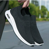 Zapatos De Hombre Para Caminar Sin Cordones, Ligeros Y Casuales, Zapatillas Deportivas Para Correr, Zapatillas De Deporte De Gimnasio Casuales Y Calcetines De Punto