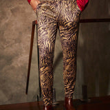 Manfinity AFTRDRK Pantalones Casuales Impresos Ajustados Para Hombres