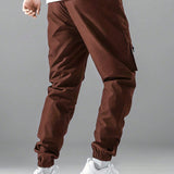 Pantalones Cargo Jogger Para Hombre Con Letras Impresas