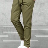 Manfinity Basics Hombres Pantalones unicolor de cintura con cordon