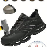 Zapatos De Trabajo De Seguridad Para Hombres Con Punta De Acero, A Prueba De Golpes, A Prueba De Pinchazos, Transpirables, Ligeros Y Comodos, Para Deportes