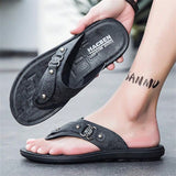 Sandalias Planas De Verano Para Hombres, Chanclas De Moda Para Playa, Deslizamiento Casual