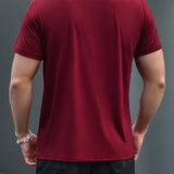 Manfinity Homme Camiseta Casual Redonda Del Cuello De Color Solido Para Hombre