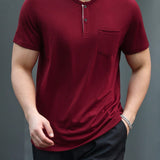 Manfinity Homme Camiseta Casual Redonda Del Cuello De Color Solido Para Hombre