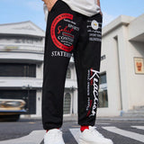 Manfinity Sporsity Pantalones De Sudadera Para Hombres Con Estampado De Eslogan Y Punos Elasticos