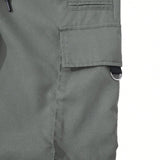 Manfinity Homme Pantalones Para Hombre Con Cintura Con Cordon Y Pierna Recta Con Bolsillo Con Solapa