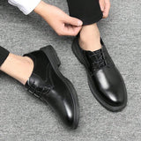 Zapatos Para Hombre De Negocios, Impermeables, Resistentes Al Deslizamiento, Versatiles, Transpirables, Color Negro, Adecuados Para Oficina, Ropa Casual, Trabajo Y Presentaciones