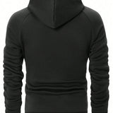 Manfinity Homme Sudadera Con Capucha De Lana Polar Para Hombre De Color Solido Con Cordon