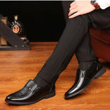 Zapatos Clasicos Y Concisos De Hombre Estilo Holgazan Para Negocios, Ocio Y Moda, Deslizamiento Facil, El Diseno Inferior Suave Y La Suela Mejora El Nivel De Comodidad