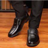 Zapatos Clasicos Y Concisos De Hombre Estilo Holgazan Para Negocios, Ocio Y Moda, Deslizamiento Facil, El Diseno Inferior Suave Y La Suela Mejora El Nivel De Comodidad