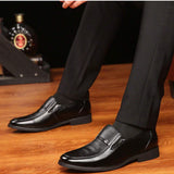 Zapatos Clasicos Y Concisos De Hombre Estilo Holgazan Para Negocios, Ocio Y Moda, Deslizamiento Facil, El Diseno Inferior Suave Y La Suela Mejora El Nivel De Comodidad