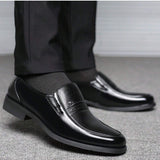 Zapatos Formales De Negocios Nuevos Para Hombres, Zapatos De Trabajo Simples De Corte Bajo, Mocasines Elasticos Sin Cordones, Zapatos Comodos Y Casuales Con Suela Suave