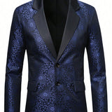 Manfinity AFTRDRK Blazer De Jacquard Para Hombres, Traje De Pantalon De Vestir De Color Solido