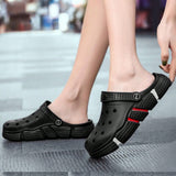 NEW Zapatos de agujero transpirables para hombres, zapatillas perforadas para usar en ambos sentidos.