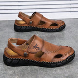 Sandalias Deportivas Transpirables Para Hombre Con Punta Abierta, Suela Suave Y Resistente Al Desgaste Para Exteriores Y Playa, Diseno Unico De Rayas Vintage Irregulares