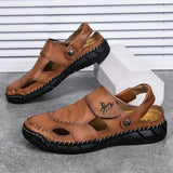 Sandalias Deportivas Transpirables Para Hombre Con Punta Abierta, Suela Suave Y Resistente Al Desgaste Para Exteriores Y Playa, Diseno Unico De Rayas Vintage Irregulares