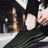 Zapatos de running de malla para hombres: Zapatos deportivos para exteriores transpirable de moda - Zapatos comodos y transpirables para viajar