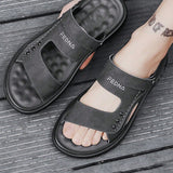 Sandalias De Verano Para Hombres, Suela Gruesa, Antideslizante, Resistente Al Desgaste, Combinacion Para Todo, Plantilla De Latex De Moda, Diseno Facil De Llevar