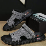 NEW Verano Nuevos Sandalias de hombre Transpirable Huecas Antideslizante Pantuflas Suela blanda Casual al aire libre Antiodor Grueso Suela Comoda Todo igual Casual Hombres Pantuflas