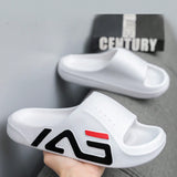 Hombres Verano Interior Zapatillas Antideslizante Sandalias de Bano Gruesa Suela de Aumento de Altura Zapatillas Casuales de Moda Estilo Trendy Para Uso en Exteriores