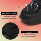 Zapatos De Seguridad Con Puntera De Acero, Diseno Nuevo, Resistente A Aplastamiento Y A Punzones, Zapatos Deportivos Con Cinta Magica, Zapatos De Trabajo Para Hombres Y Mujeres