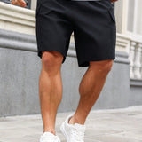 Manfinity Homme Shorts Sencillos Con Bolsillos Para Hombre De Trabajo