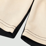 Manfinity Sporsity Conjunto De Camiseta Con Letras Estampadas Y Pantalones Cortos Con Cintura Ajustable Para Hombres En Bloque De Color
