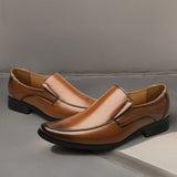 Mocasines De Hombre Con Suela Gruesa, Estilo Britanico, Otono Y Casual, de PU Brillante, Zapatos De Negocio Transpirables En Color Marron