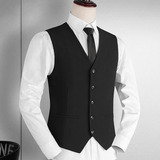 Chaleco de traje ajustado para hombre estilo coreano, casual de negocios formal para bodas y fiestas