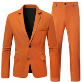 Manfinity Homme Conjunto De Traje De Color Liso Para Hombre