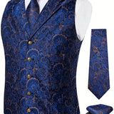 Chaleco De Traje Elegante Y Con Diseno Paisley Para Hombres