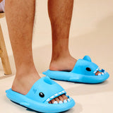 Sandalias De Playa Para Hombres Con Diseno De Tiburon Divertido Y Moderno Y Zapatillas