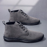 Zapatos casuales de estilo britanico para hombres, botas de moda con de imitacion