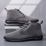 Zapatos casuales de estilo britanico para hombres, botas de moda con de imitacion