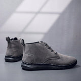 Zapatos casuales de estilo britanico para hombres, botas de moda con de imitacion