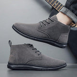 Zapatos casuales de estilo britanico para hombres, botas de moda con de imitacion