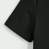 Manfinity Homme Juego de dos piezas de camiseta de manga corta y pantalones cortos de punto para hombre en negro