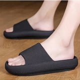 Sandalias De Zapatilla De Casa Para Interior Y Exterior De Los Hombres, Gruesa Diapositiva Informal Antideslizante De Eva Para Ducha/bata De Bano