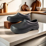 NEW Zapatos Profesionales Para Chef Zuecos Antideslizantes A Prueba De Agua Resistentes Al Aceite, Faciles De Poner/quitar Para Hombres, Calzado Laboral Para Hotel