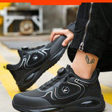 Zapatos de trabajo deportivos con punta de acero de moda para hombres y mujeres, ligeros, seguros, comodos, antiaranazos y duraderos