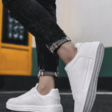 Nuevos zapatos casuales de moda de primavera y verano para hombres y mujeres, zapatos blancos de skateboard, adecuados para la temporada escolar y deportes, zapatos de trabajo antideslizantes de gran tamano 39-45