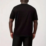 Camiseta de manga corta con cuello redondo para hombre con patron simple para uso diario